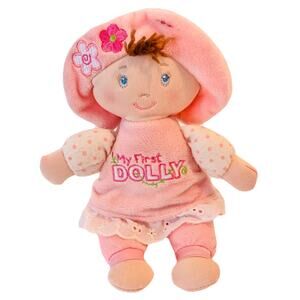 Baby Gund MY FIRST DOLLY pink soft plush girl doll 8"